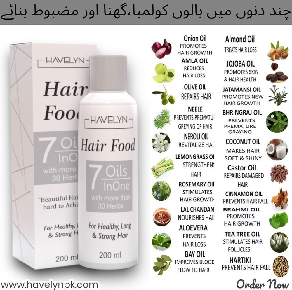Havelyn Hair Food Oil 7 in 1 Reduces Hair Fall - Fast Hair Growth