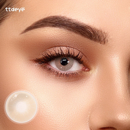 Light Brown Colour Contact Lens With Lens Kit